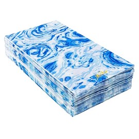 Lilly Pulitzer Disposable Decorative Paper Dinner Napkins, Napkin Holder Refill with 40 Napkins for Party (Marble Swirl)