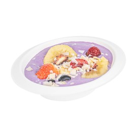 Pulp Safe No PFAS Added 7 oz Oval White Sugarcane/Bagasse Bowl - Home Compostable - 6" x 5" x 1 1/2" - 25 Count Box