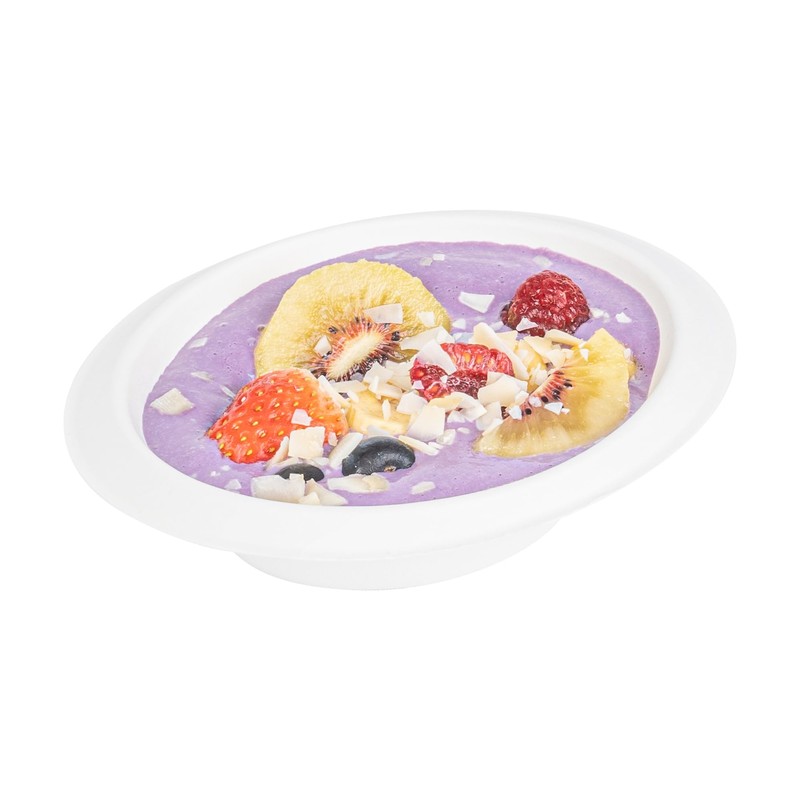 Pulp Safe No PFAS Added 7 oz Oval White Sugarcane/Bagasse