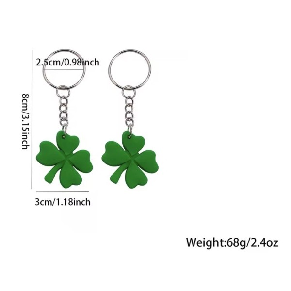 Unbranded Alloy Silicone Four Leaf Clover Keyring