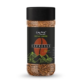 GRUNER Instant Flavoured Coffee | Have it Hot, Cold, or Black, Rich and Smooth, no added sugar, Medium Roast, Premium Arabica Coffee Bean 100gm 3.5oz. Jar (Espresso, 3.5Oz)