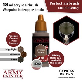 The Army Painter Warpaints Air Cypress Brown - Non-Toxic Water Based Airbrush paint – acrylic paint and primer for Tabletop Roleplaying, Boardgames, and Wargames Miniature Model Painting