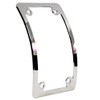 Curved Motorcycle License Plate Frame - Chrome