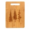 MIP Bamboo Wood Cutting Board Pine Trees Hiking Mountains Camping Outdoors
