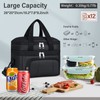 Insulated Lunch Bag, Portable Cooler Bag, Leakproof, Black