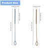 4Pcs Reusable Silicone Straw Cleaner Brush Extra Long, Soft Bendable,