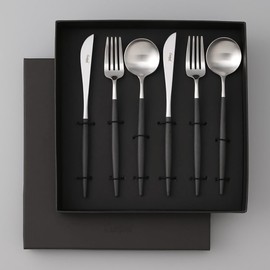 Cutipol (正規品) GOA Black Silver Dinner Set 6pcs