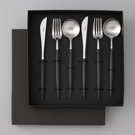 Cutipol (正規品) GOA Black Silver Dinner Set 6pcs