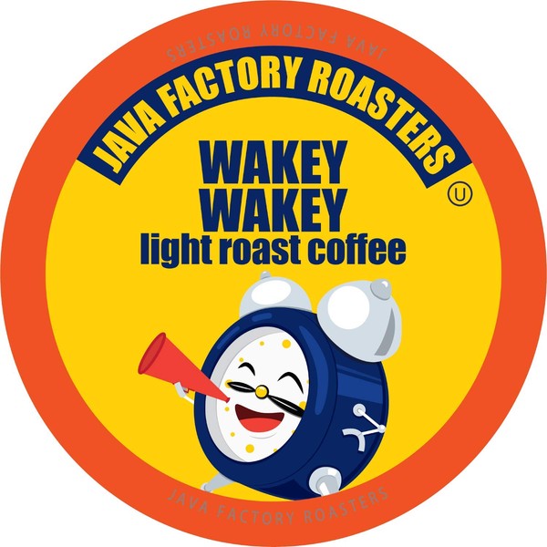 Java Factory Cápsulas de café tostado ligero para cafeteras Keurig K Cup, Wakey Wakey, 40 unidades