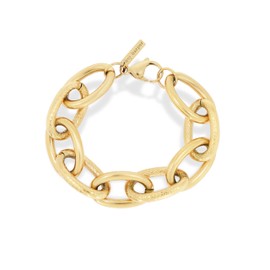 Hey Harper Gold Chain Link Bracelet For Women Trendy - 14K Gold Dainty Eloise Bracelet - Waterproof Sweatproof Non Tarnish Jewelry Gift for Women and For Everyday