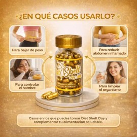 Diet Shelt Day Energía Y Apoyo Metabólico Natural 60 Caps                                                                                             