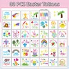 YVAINE 80pcs Christian Easter Temporary Tattoos, Religions Easter Bunny Doodles
