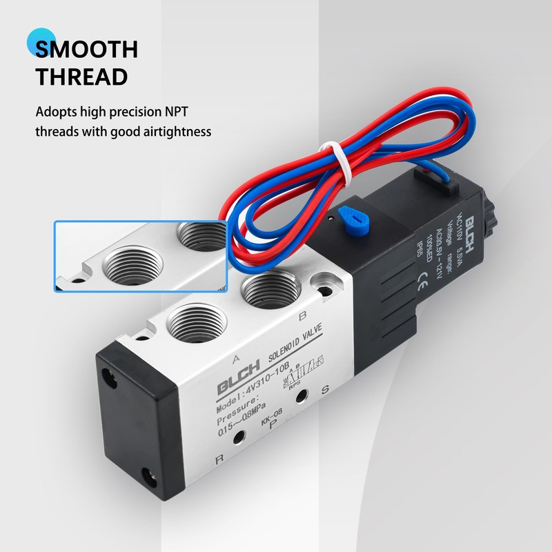 BLCH PNEUMATIC Solenoid Valve 4V110-06 DC24V Single Coil Pilot-Operated Electric
