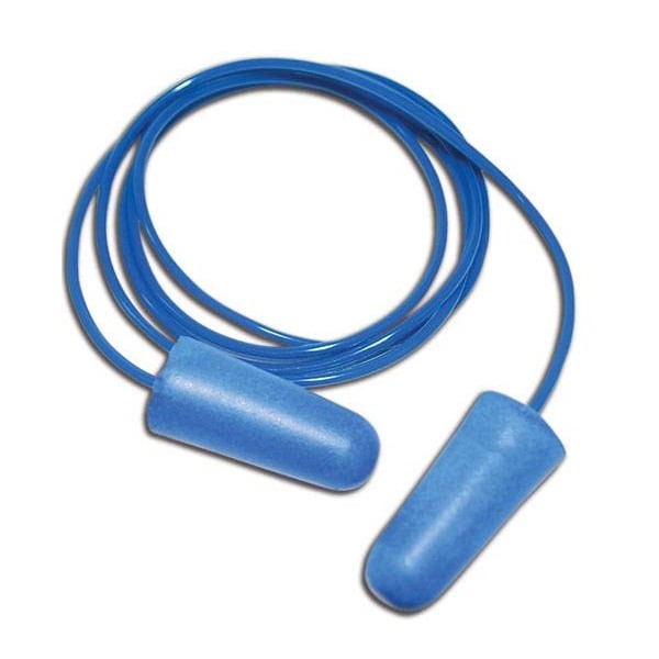 MAGID IHP532C E2 Disposable Metal-Detectable Foam Corded Earplugs, OSFA, Blue,