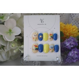 Handmade Nail - Sosom;Five Colors - Short Square / 수제네일 - 소솜 ; 오색비 - 숏 스퀘어