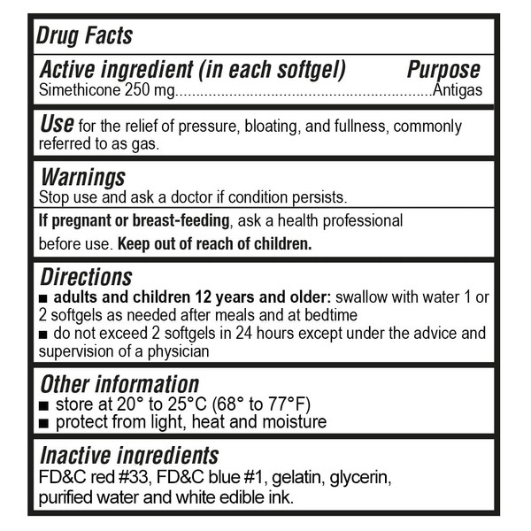 P Puregen Labs High Potency Gas Relief Softgels with Simethicone