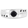 0.56 Carat Genuine Black Diamond .925 Sterling Silver Ring