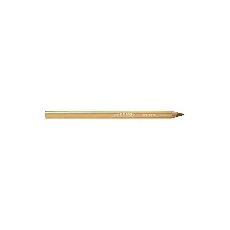LYRA Super Ferby Metallic Wooden Chunky Colouring Pencils, 6 Assorted