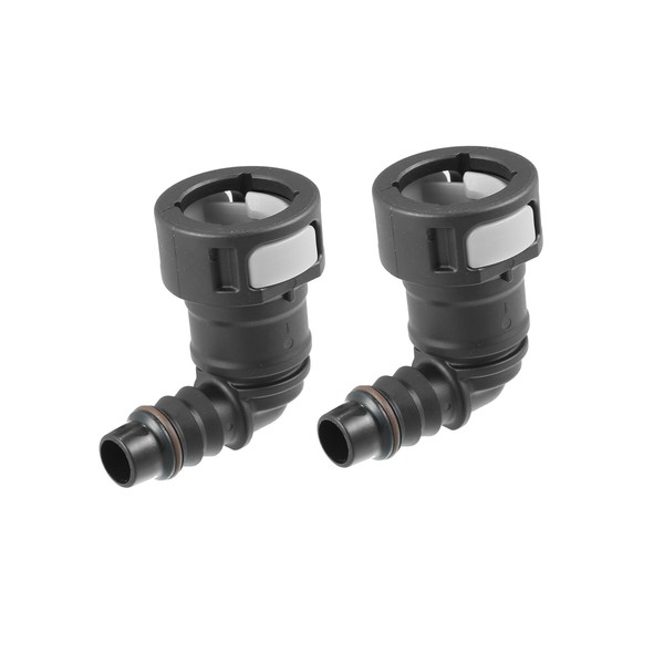 A ABSOPRO 2pcs Fuel Line Quick Connect 90 Degree Push-On