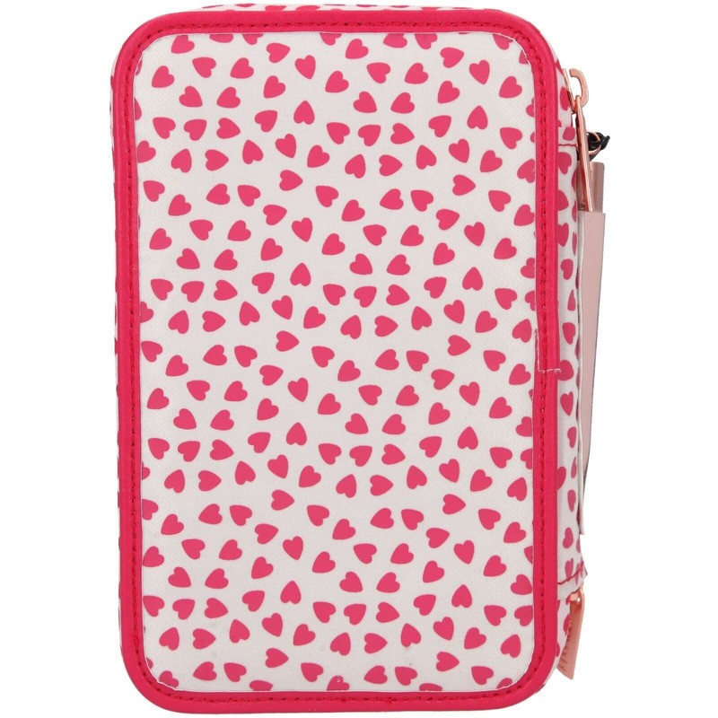 Depesche TOPModel 11481 Beauty Girl 3-Compartment Pencil Case Filled with