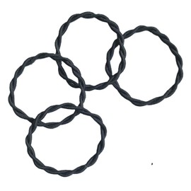 Miracle Hair Ring, Will Not Stretch, Does Not Cut, Hair Elastic, About 3 Times Stronger than Market Ring Rubber, Made in Japan, Special Processed Rubber, Hair Arrangement (Black)