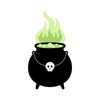 CafePress Witch Cauldron Rectangle Car Bumper Magnet