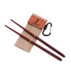 Tenlacum Folding Chopsticks Wooden Portable Chopsticks with Carry Bag for