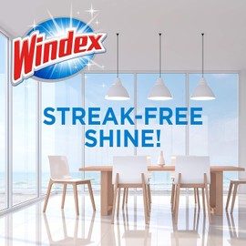 Windex Glass Cleaning Wipes, Ammonia-Free, Crystal Rain Scent, 38 Count