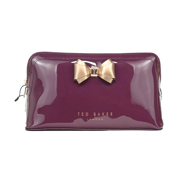 Ted Baker Large Abbie Wash Cosmetic Toiletry Make Up Bag Case in Oxblood, Oxblood, Classic