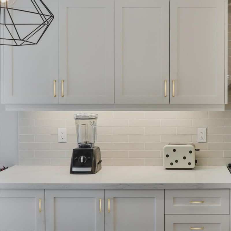 Amerdeco 10 Pack Brushed Gold 3 Inch(76mm) Hole Centers Kitchen