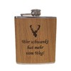 Stainless Steel Hip Flask 170 ml in Wood Look -