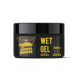 Barbers Garage Wet Gel (350g) - Italian Details - Strong Hold for New Hairstyles, 24H Wet Look, Maximum Shine and Volume