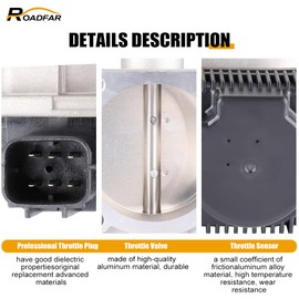 ROADFAR 70mm Throttle Body S20058 161198J103 for 2003-2008 for Infiniti FX35 | 2006-2008 for Infiniti M35 | 2003-2006 for Nissan 350Z | 2002-2006 for Nissan Altima | 2002-2008 for Nissan Maxima