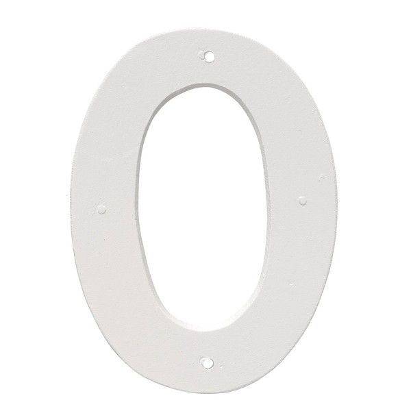 Montague Metal Products 10" Aluminum House Number 0 Outdoor Plaque,