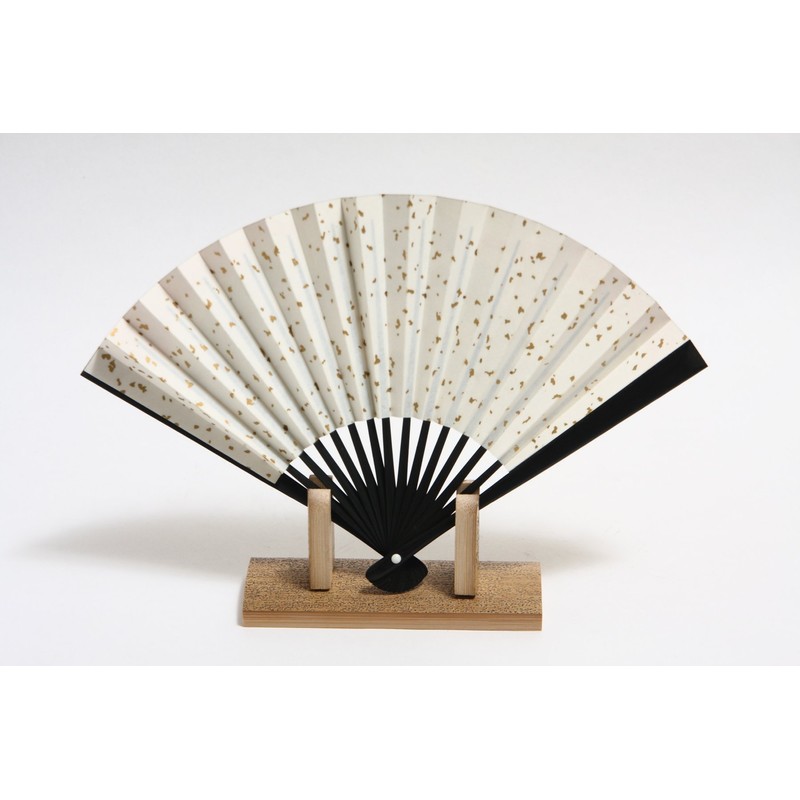 Hasegawa Kyoto Fan, Decorative Fan, Black Dyed Bone Fan Stand,