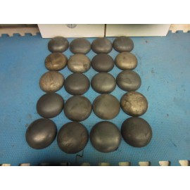 steel Pipe Caps:  steel, domed, weld on size 4- inch Outside Diameter. Lot of 20
