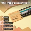 Mr. Pen- Transparent Glitter Sticky Notes, 3”x3”, 12 Pads, 600