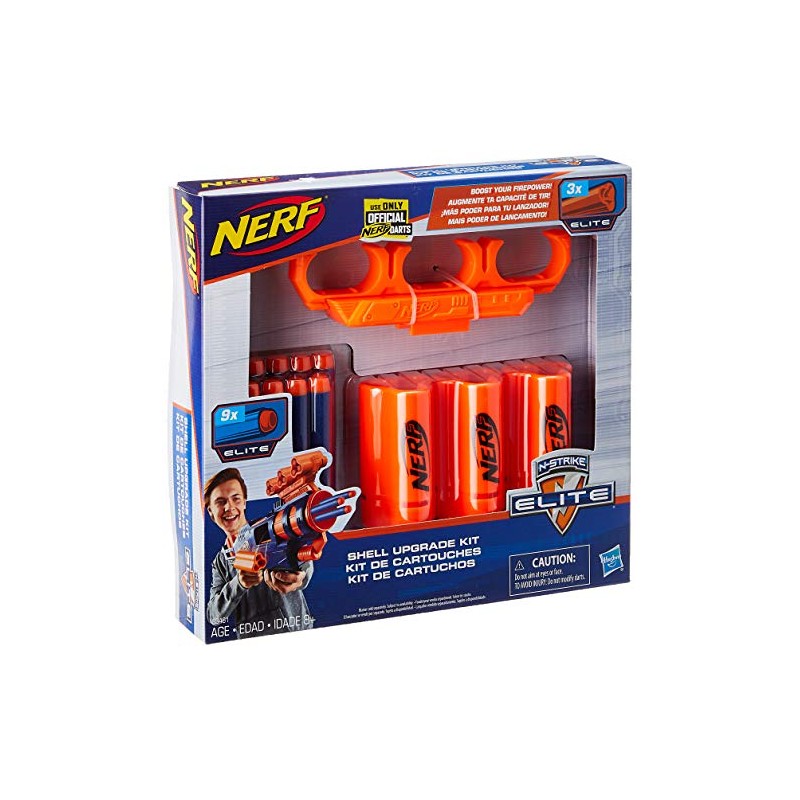 NERF Upgrade Kit: 3 Shells, 9 Darts, Shell Holder