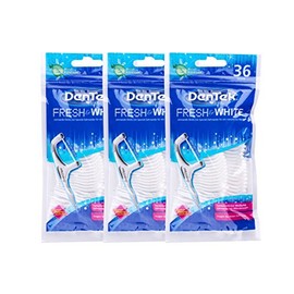 3x DenTek Fresh & White Zahnseidesticks