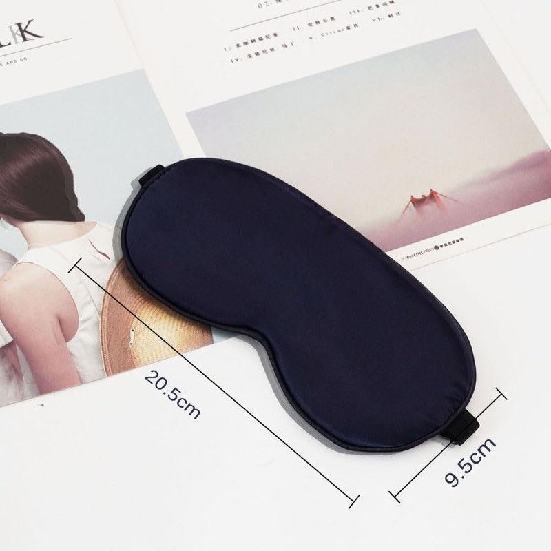 Eye Mask, Airplane, Blindfold (1 Piece, Black), Made of Natural