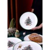 Set of 4 Christmas Dinner Plates Set, Christmas Tree Plates