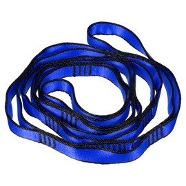 PATIKIL 22KN Adjustable Daisy Chain Yoga Extend Belt 1.5M, Nylon Climbing Sling Straps for Home Workout Exercise Pilates Gymnastics, Blue