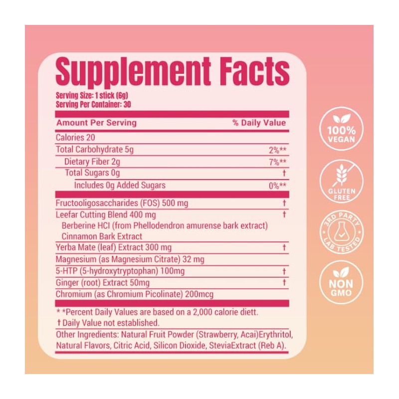 Cutting Drink Mix - Berberine & Yerba Mate for Metabolism