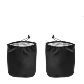 Zanch 2 PCS Car Rearview Mirror Snow Shield, 210D Silver-Coated Oxford Cloth Rearview Mirror Dust Protective Cover, Universal for Most Cars (Black)