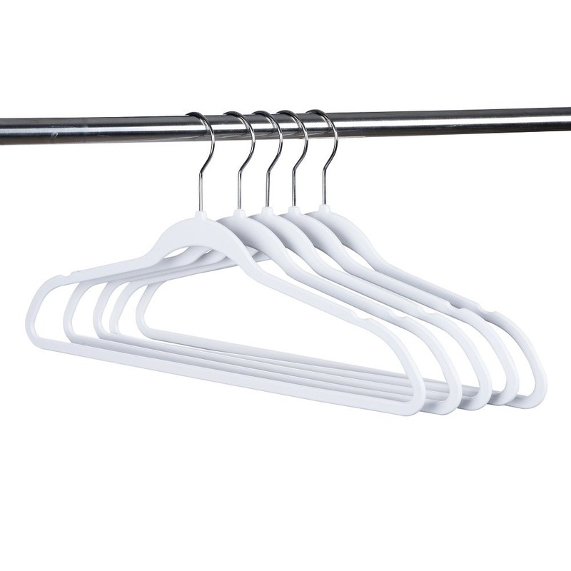 Quality Hangers 50 Pack Non-Velvet Plastic Hangers for Clothes -