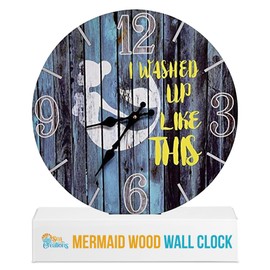 Sea Creations Wooden Wall Clock - Coastal, Nautical, and Beach Themed | Decorative and Aesthetic 13" Timepiece | Ideal Office or Home Decor | Living Room, Bedroom, or Beach House | Turtle (Ver. 3)