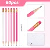 TecUnite 60 Pcs HB Pencils #2 Unsharpened Wood Cased Pencils