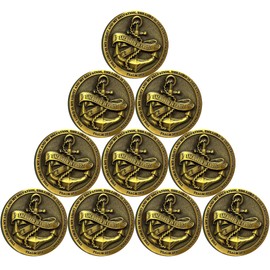Anchored in Christ The Lord is My Light and My Salvation Christian Challenge Coin Bible Verses Pocket Token Perfect As Graduation Gifts (Pack of 10)