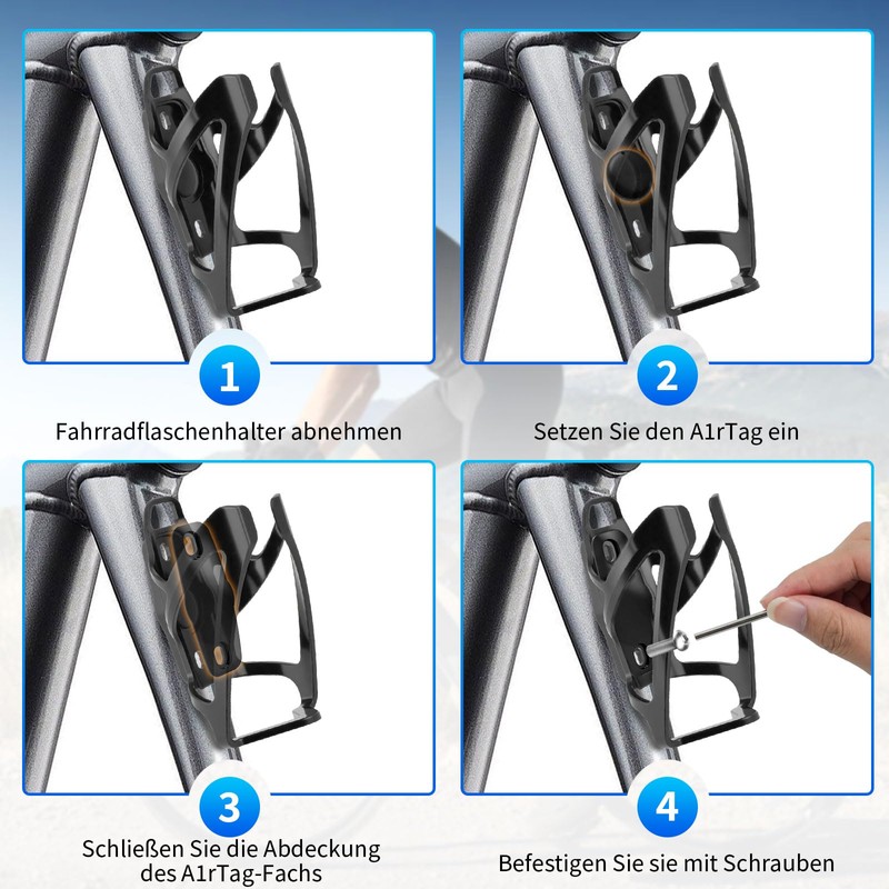 Quevati AirTag Bicycle Drink Holder