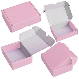 10 x F4 7x5.5x2" Postal Pip Box Die Cut Pink Cardboard Mailing Shipping